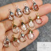 Crystal Quartz Gemstone Connector, Link Pendant Connectors, Gold/Silver Plated Connectors, Jewelry Accessories, Crystal Quartz Pendent, Gift